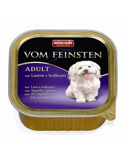 Animonda Vom Feinsten Adult mit Lamm + Volkorn 150g - vlhké krmivo pro dospělé psy s jehněčím masem a obilovinami