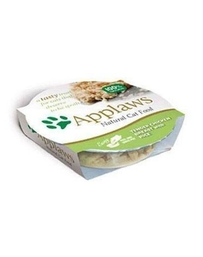 Applaws Natural Cat Food Tender Chicken Breast with Rice 60g - vlhké krmivo pro kočky kuře s rýží 60g