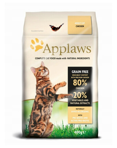 Applaws Kompletné krmivo pre mačky Adult Cat Chicken 7,5 kg - suché krmivo pre dospelé mačky s kuracím mäsom 7,5 kg