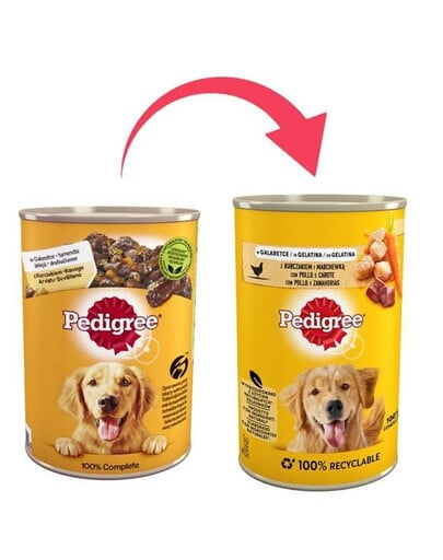 Pedigree Full Life s kuracím mäsom a mrkvou v želé 400 g konzerva pre psov