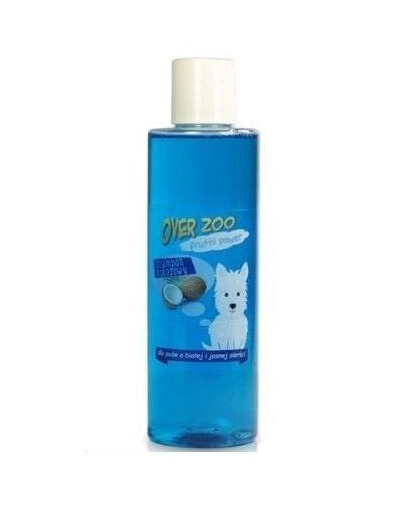 Over Zoo kokosový šampón pre psov s bielou a svetlou srsťou 200 ml
