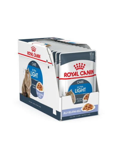 ROYAL CANIN Ultra Light in Jell-O mokré krmivo pre dospelé mačky so sklonom k nadváhe 12x85g