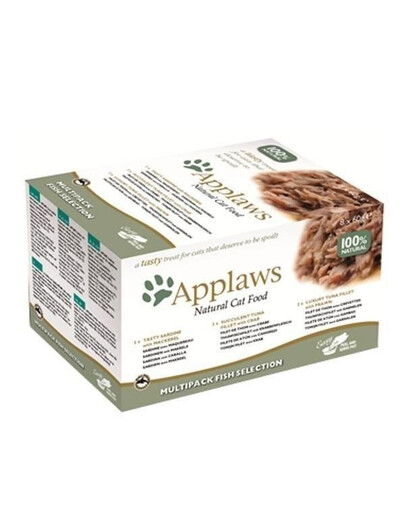 Applaws Natural Cat Multipack Fisch Selection 8 x 60g - vlhké krmivo pro kočky s rybami 8x60g