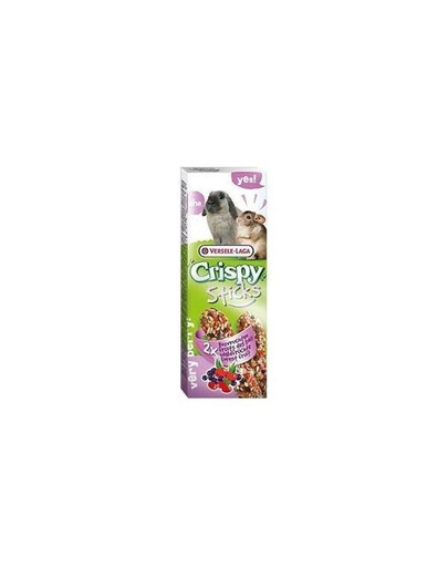 Versele-Laga Crispy Sticks Rabbits - Chinchillas Forest Fruit 110g - 2 baňky pro králíky a činčily lesní ovoce 110g