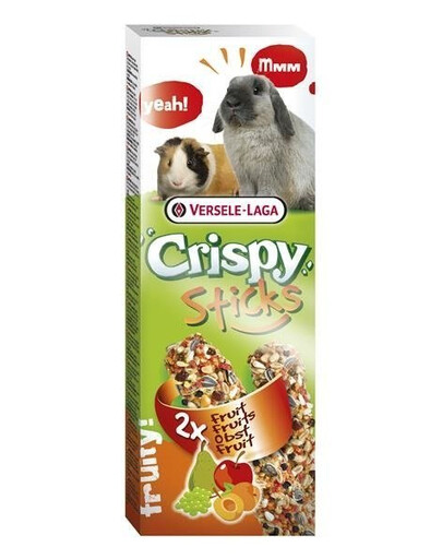 Versele - Laga Crispy Sticks Fruit 2 x 55g - ovocné pamlsky pro hlodavce 2x55g