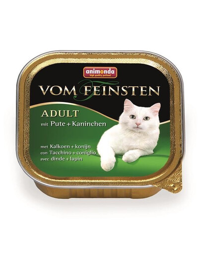 Animonda Vom Feinsten Adult mit Pute + Kaninchen 100g - vlhké krmivo pro dospělé kočky s krůtím masem a králíkem 100g