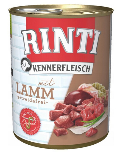 RINTI Kennerfleisch Lamb konzerva pre psov s jahňacím mäsom 800 g