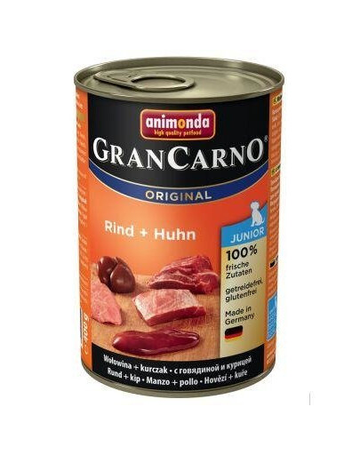 Animonda Grancarno Junior Original Rind + Huhn 400g mokré krmivo pro psy s hovězím a kuřecím masem 400g