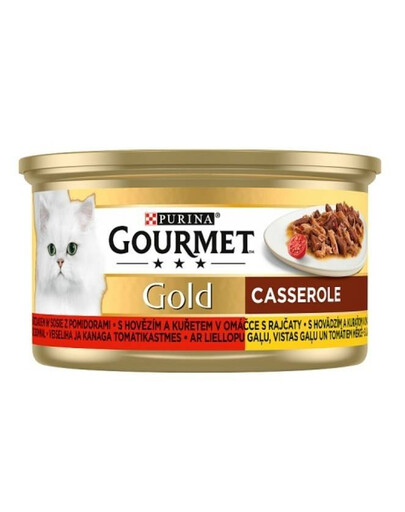 Purina Gourmet Gold konzerva s hovädzím a kuracím mäsom 85 g