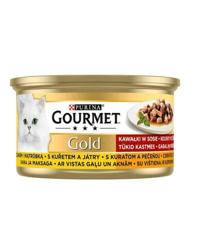  Purina Gourmet Gold konzerva s kuracím mäsom a pečeňou 85 g