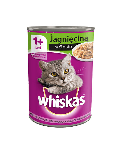 Whiskas Adult konzerva pre dospelé mačky s jahňacím mäsom v omáčke 400 g