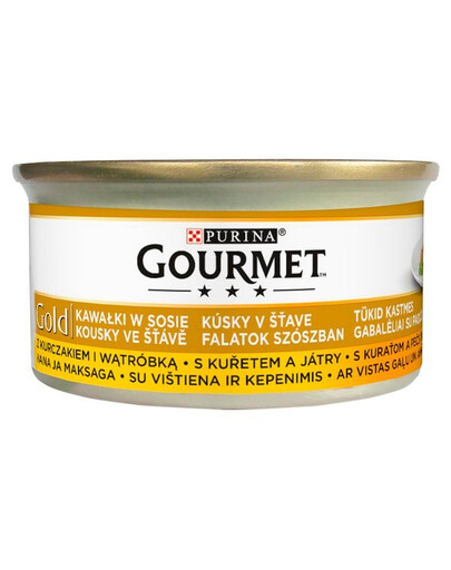  Purina Gourmet Gold konzerva s kuracím mäsom a pečeňou 85 g