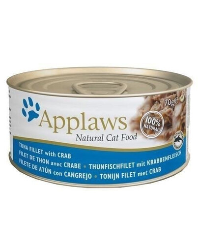 Applaws Natural Cat Food Filet z tuniaka s krabom 70g - mokré krmivo pre mačky s tuniakom a krabom 70g