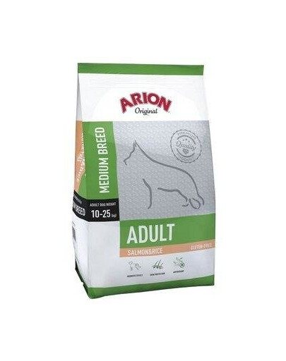 Arion Original Adult Medium Bread Salmon & Rice 3 kg - suché krmivo pro dospělé psy středních plemen s lososem a rýží 3 kg