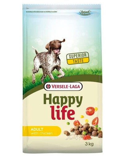 Versele-Laga Happy Life Adult Chicken 15 kg - krmivo pro dospělé psy