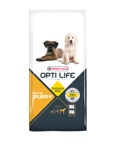 Versele Laga Opti Life Puppy Maxi - krmivo pro štěňata velkých plemen s kuřecím masem a rýží 12,5 kg