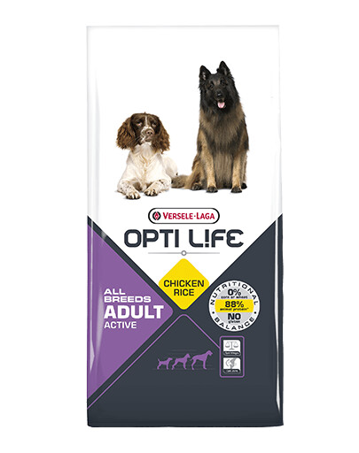 Versele - Laga Opti Life Adult Active 12,5 kg - granule pro aktivní psy
