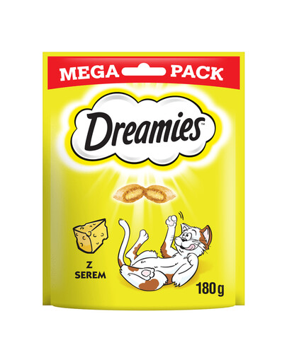 Dreamies Mega Pack maškrta pre mačky s lahodným syrom 10 g