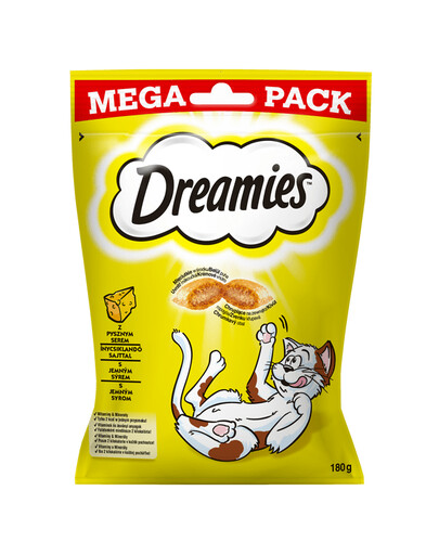 Dreamies Mega Pack maškrta pre mačky s lahodným syrom 10 g