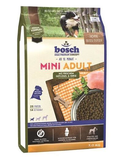 Bosch PetFood Bosch Mini Adult 3 kg - granule pro dospělé psy malých plemen