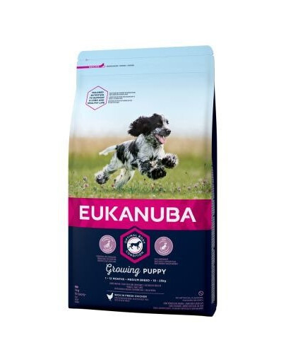 Eukanuba Puppy Medium Breed Chicken granule pre psy kuracie 15 kg