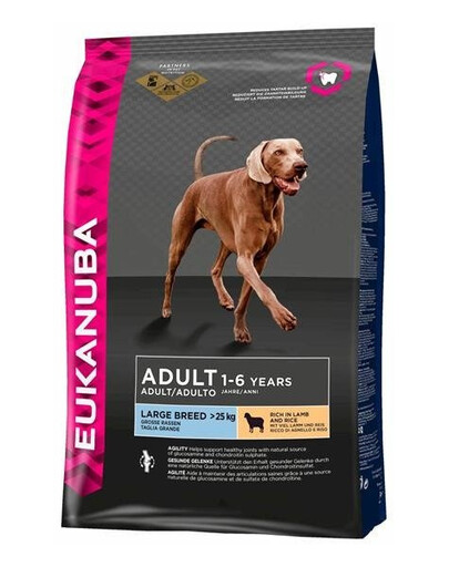 Eukanuba Dog Dry Base Adult Large Breeds Lamb & Rice granule pre psov jahňacie s ryžou 2,5 kg