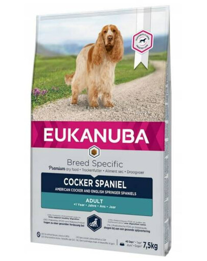  Eukanuba Dog Dry Breed Specific All Cocker Spaniel Chicken 7,5 kg granule pre psov