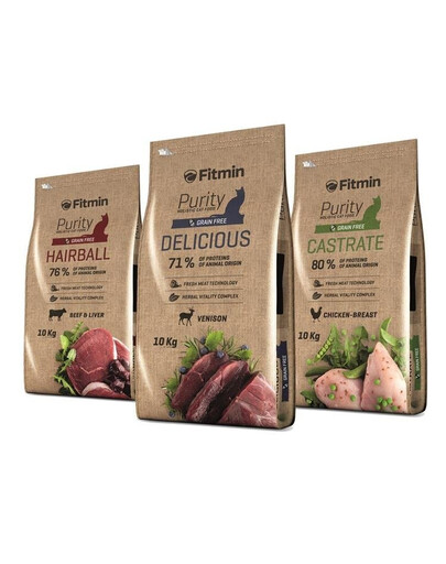 Fitmin Purity Castrate Chicken Breast 400 g - granule pro kočky po sterilizaci s kuřecím masem 400 g