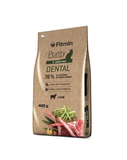 Fitmin Purity Dental Lamb 400 g - granule pro kočky pro udržení zdravé tlamy s jehněčím masem 400 g