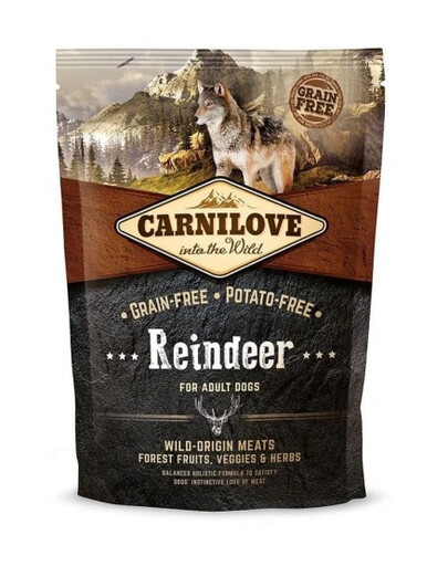 Carnilove Reindeer For Adult 1,5 kg granule pre dospelých psov so sobím mäsom 1,5 kg