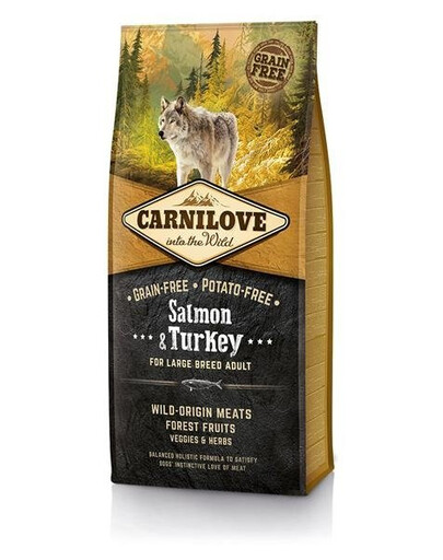 Carnilove Salmon & Turkey For Large Breed Adult 12 kg - granule pro dospělé psy velkých plemen s lososem a krůtou