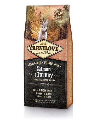 Carnilove Salmon & Turkey For Large Breed Puppies 12 kg granule pre šteňatá s lososom a morčacím mäsom