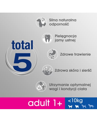 Perfect Fit Adult 1+ XS/S granule pre dospelých psov malých plemien s vysokým obsahom kuracieho mäsa 825 g