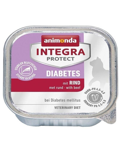 Animonda Integra Protect Diabetes mit Rind 100g - vlhké krmivo pro diabetické kočky s hovězím masem 100g