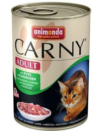 Animonda Carny Adult Rind Pute + Kaninchen 400g - vlhké krmivo pro kočky s hovězím, krůtím a králičím masem 400g