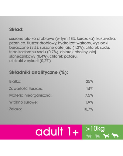 Perfect Fit Adult 1+ Rich in Chicken M/L 825 g granule pre dospelých psov stredných a veľkých plemien 825 g