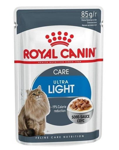 ROYAL CANIN Ultra Light v omáčke 85g - mokré krmivo v omáčke pre dospelé mačky so sklonom k ​​nadváhe