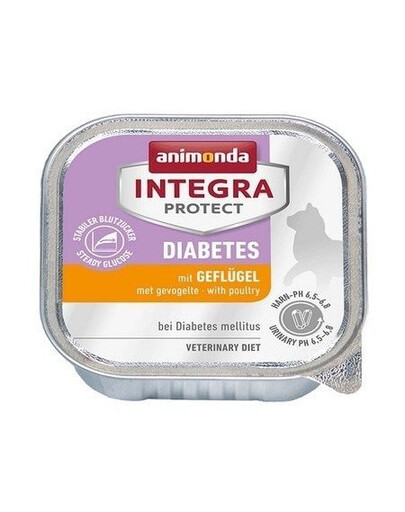 Animonda Integra Protect Diabetes mit Geflugel 100g - vlhké krmivo pro diabetické kočky s drůbežím masem 100g