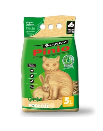 Super Benek Pinio Green Tea 35 l - stelivo pro kočky s vůní zeleného čaje 35l