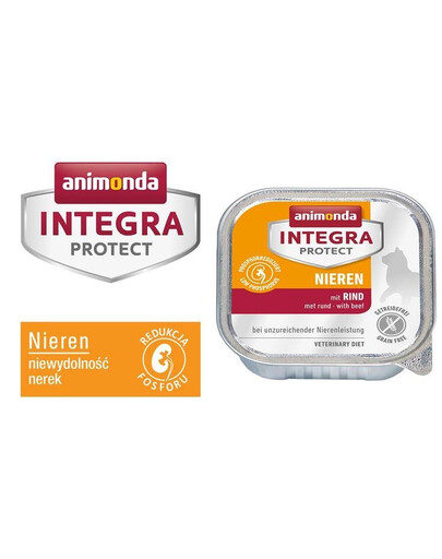 Animonda Integra Protect Nieren mit Rind 100g - vlhké krmivo pro kočky s onemocněním ledvin s hovězí příchutí 100g