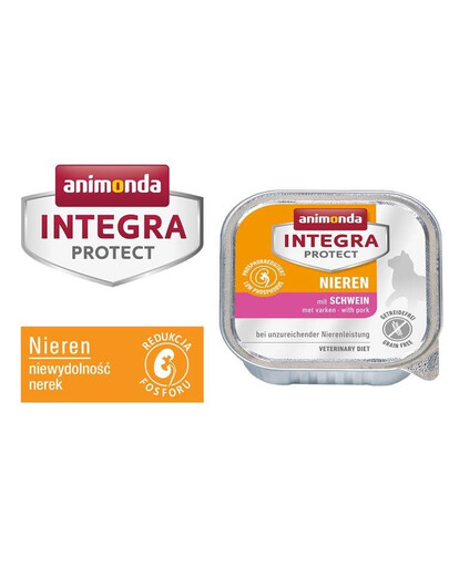 Animonda Integra Protect Nieren mit Schwein 100g - vlhké krmivo pro kočky s onemocněním ledvin s vepřovým masem 100g