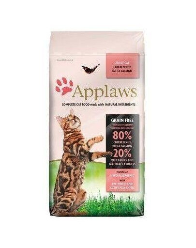 Applaws Complete Cat Food Adult Cat Chicken with Extra Salmon 7,5 kg - suché krmivo pro dospělé kočky kuře s lososem 7,5 kg