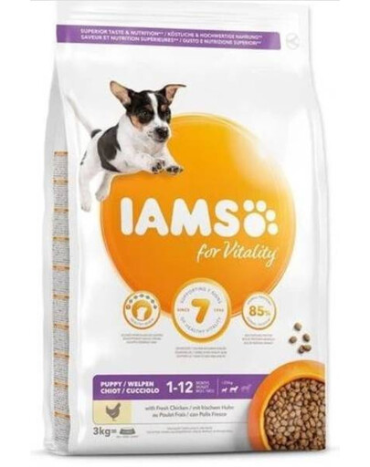 IAMS ProActive Health Puppy & Junior Small & Medium Breed Chicken granule pre šteňatá malých a stredných plemien 12 kg