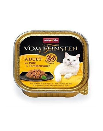 Animonda Vom Feinsten Adult mit Pute in Tomatensauce 100g - vlhké krmivo pro dospělé kočky s krůtím masem v rajčatové omáčce 100g