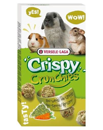 Versele-Laga Crispy Crunchies Hay 75 g chrumkavá senná pochúťka pre králiky a morčatá