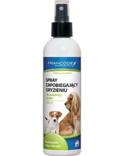 Francodex sprej zabraňujúci hryzeniu nábytku pre šteňatá a psy 200 ml