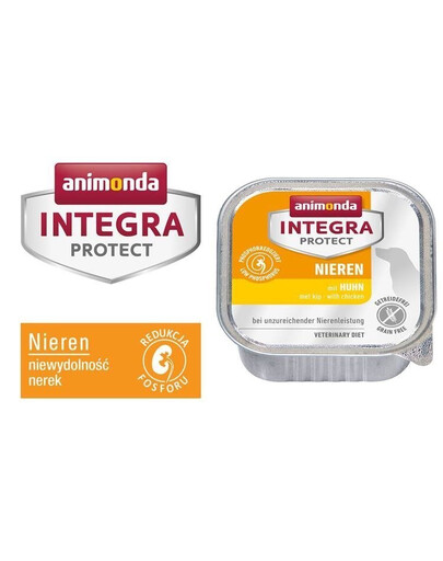 Animonda Integra Protect Nieren Mit Huhn 150g - vlhké krmivo pro psy s onemocněním ledvin kuře 150g