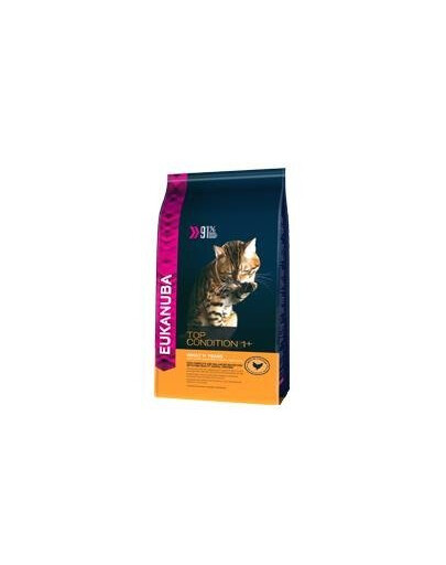 Eukanuba Cat Top Condition 1+ bohaté na kuracie mäso 10 kg - suché krmivo pre mačky 10 kg