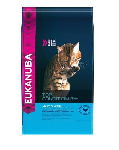 Eukanuba Cat Top Condition 7+ Rich in Chicken 10 kg granule pre mačky