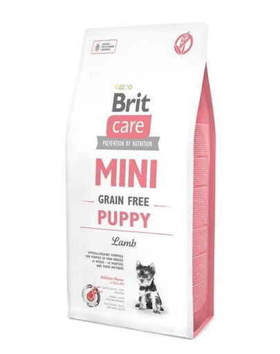 Brit Care Mini Grain-Free Puppy Lamb 2 kg hypoalergénne granule pre šteňatá miniatúrnych plemien bez obilnín s jahňacím mäsom